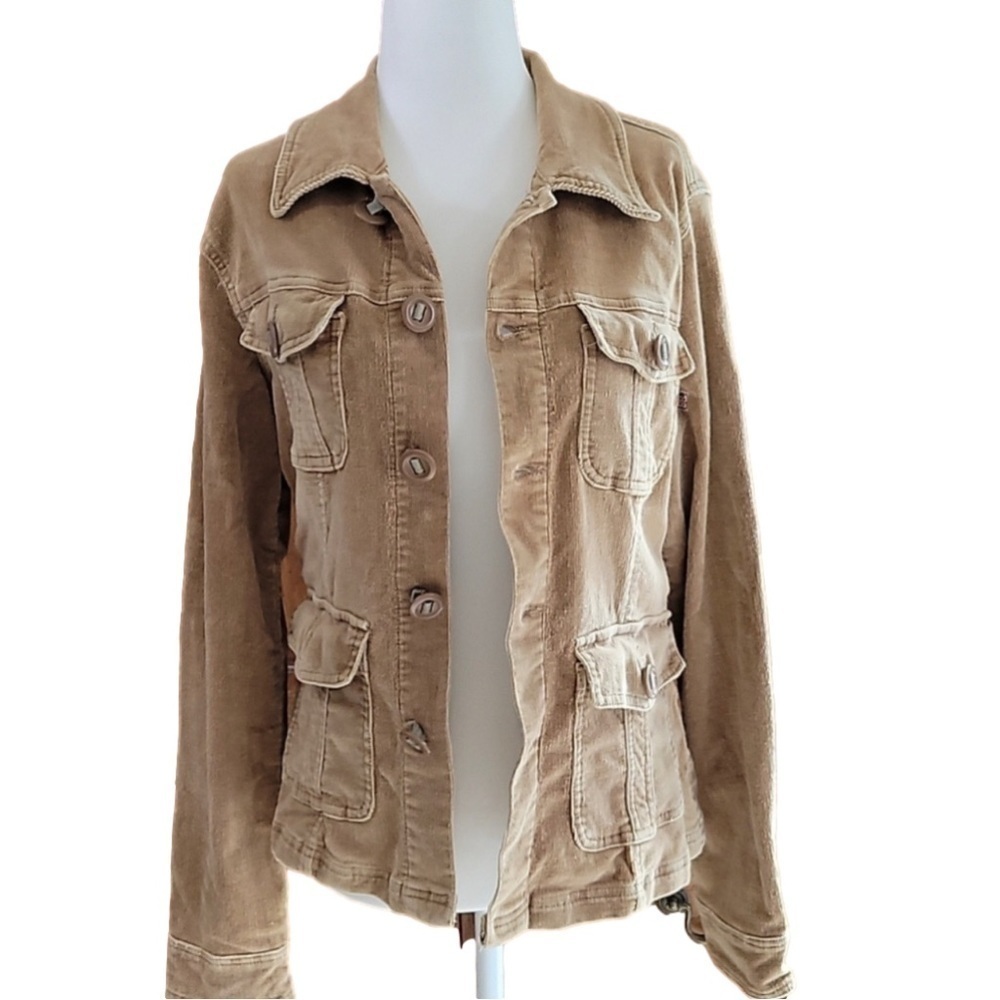 Women’s Plugg Vintage Tan Corduroy Jacket Size Small!